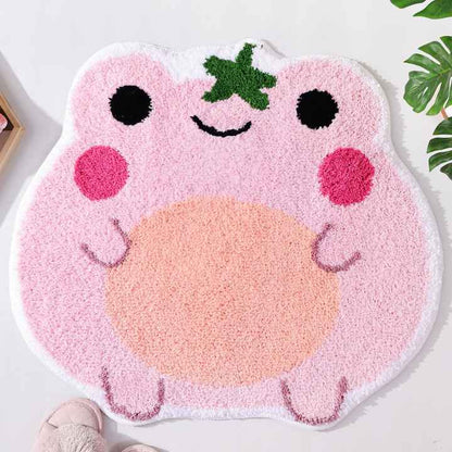 Lustiger Pinker Frosch Teppich