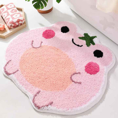 Lustiger Pinker Frosch Teppich